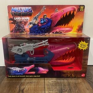 Brand New Mattel Masters of the Universe Land Shark - Pink and Blue